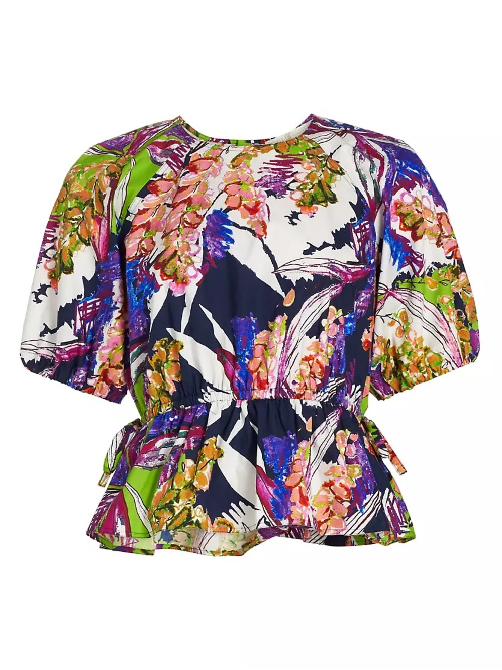 Marie Oliver Multicolor Abstract Floral Blouse (Sz M)